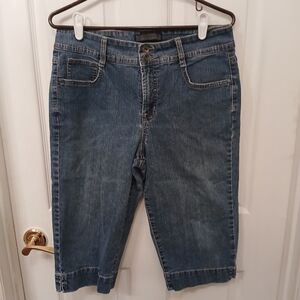EUC Nine West Jeans Melanie Skimmer Missy Jorts Capri Women's Size 12